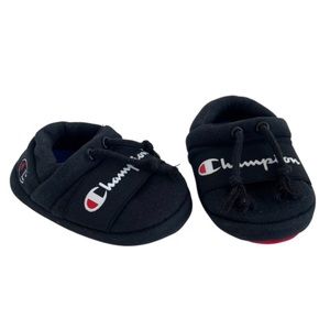 Champion Toddler Slip-on Slippers Black Red Size 6T